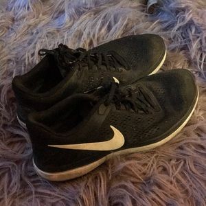 Black and white nike sneakers